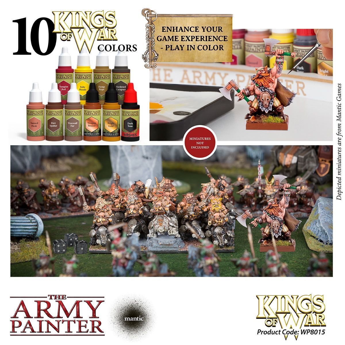 Warpaints Kings of War Dwarfs schilder set