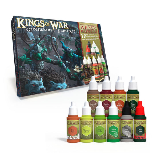 Warpaints Kings of War Greenskins schilder set (The Army Painter) - Draakestein -