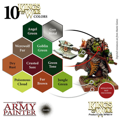 Warpaints Kings of War Greenskins schilder set (The Army Painter) - Draakestein -