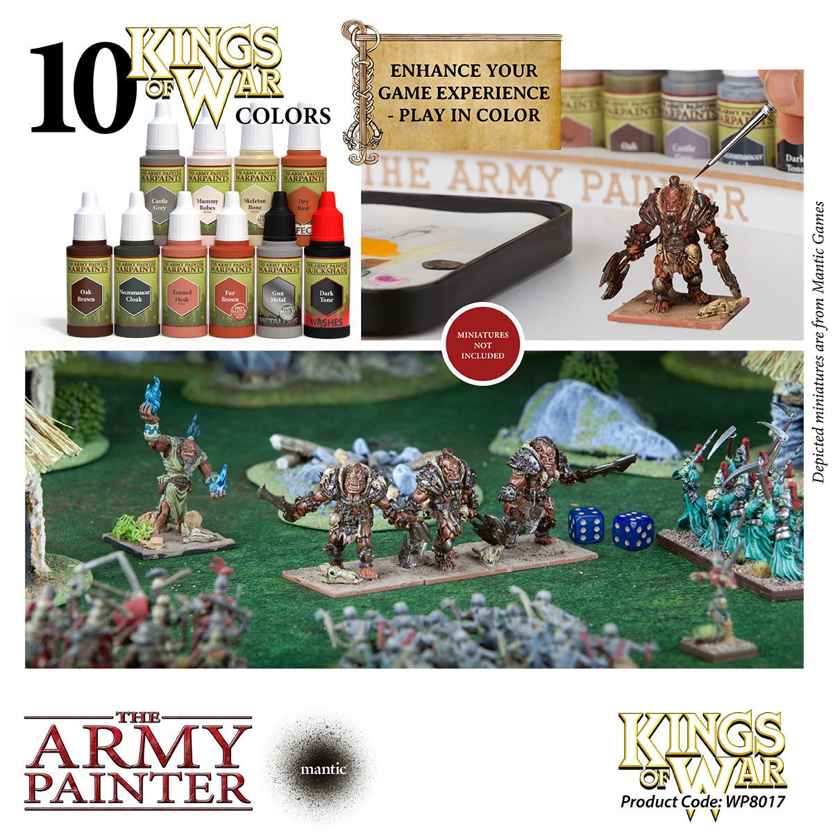 Warpaints Kings of War Ogres schilder set (The Army Painter) - Draakestein -