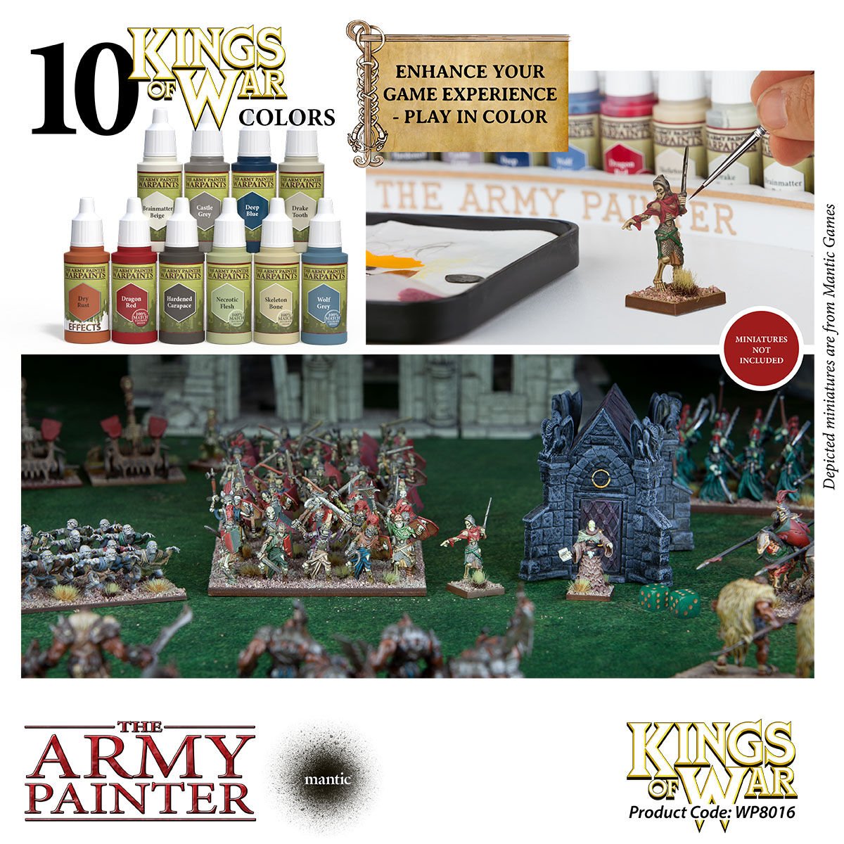 Warpaints Kings of War Undead schilder set (The Army Painter) - Draakestein -